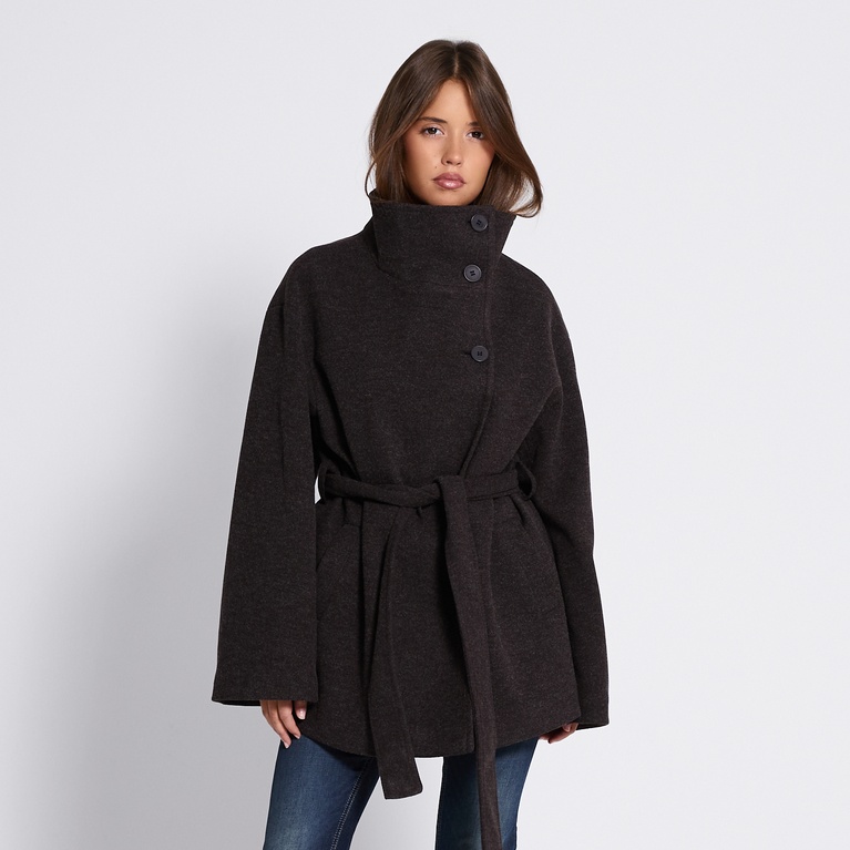 Short belted coat "Kendall"